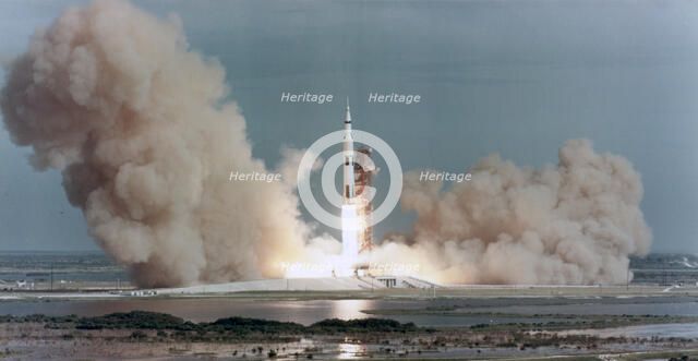 The lift off of Apollo 15, Kennedy Space Center, Florida, USA, 1971.Artist: NASA