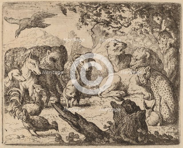 The Lion Announces a Peace, probably c. 1645/1656. Creator: Allart van Everdingen.