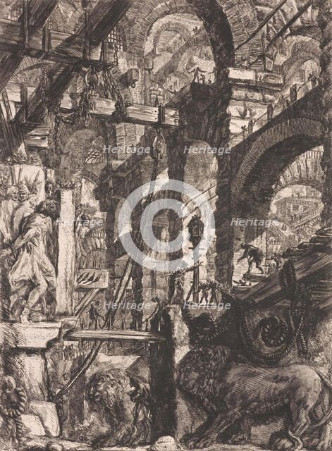 The Lion Bas-Reliefs, 1761. Creator: Giovanni Battista Piranesi.