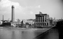 The Lion Brewery and the shot works adjoining Waterloo Bridge, London, c1945-c1965. Artist: SW Rawlings