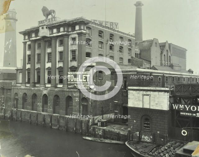 The Lion Brewery, Belvedere Road, Lambeth, London, 1928. Artist: Unknown.