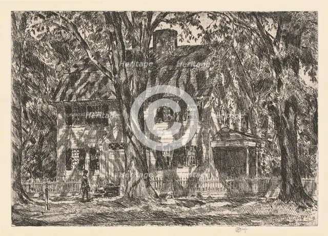 The Lion Gardiner House, Easthampton, 1920. Creator: Frederick Childe Hassam.