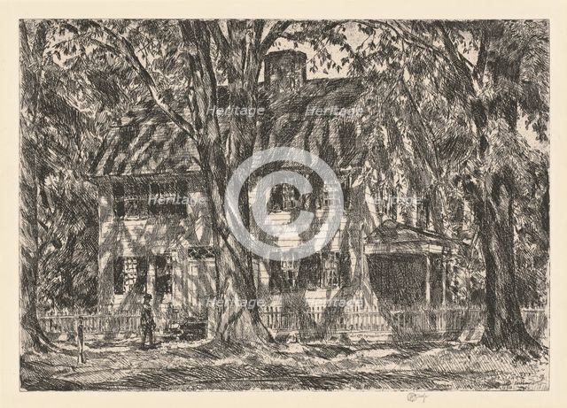 The Lion Gardiner House, Easthampton, 1920. Creator: Frederick Childe Hassam.