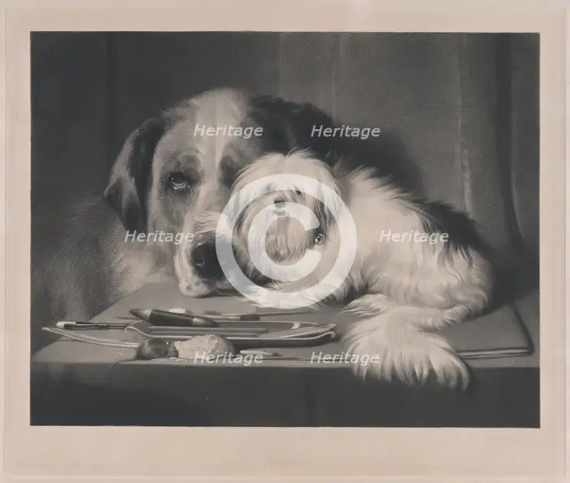 The Lion-Dog of Malta--The Last of His Tribe, 1844. Creator: Thomas Landseer.
