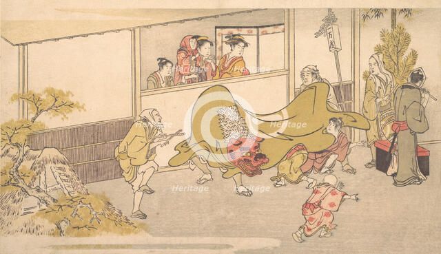 The Lion Dance, 1789. Creator: Kitagawa Utamaro.