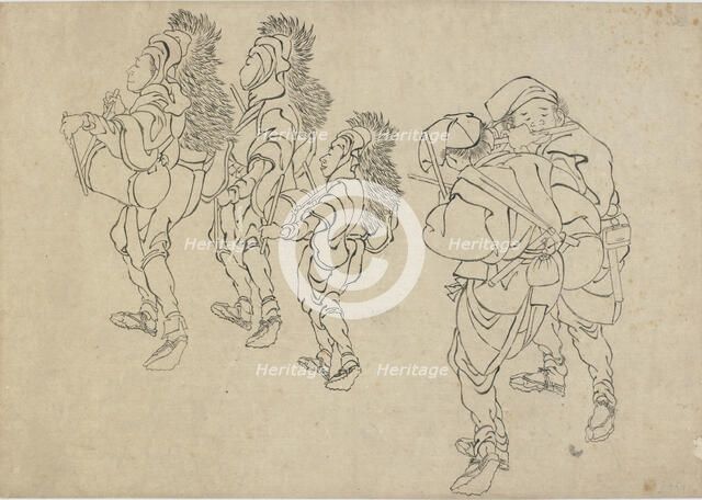 The Lion Dance, late 18th-early 19th century. Creator: Hokusai.
