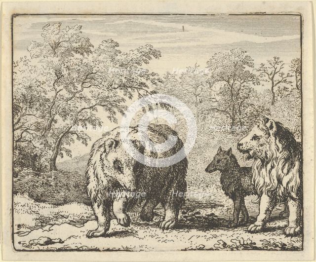 The Lion Frees the Bear and the Wolf, 1650-75. Creator: Allart van Everdingen.