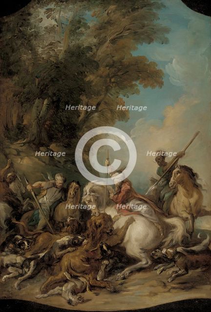 The Lion Hunt, 1735. Creator: Jean Francois de Troy.