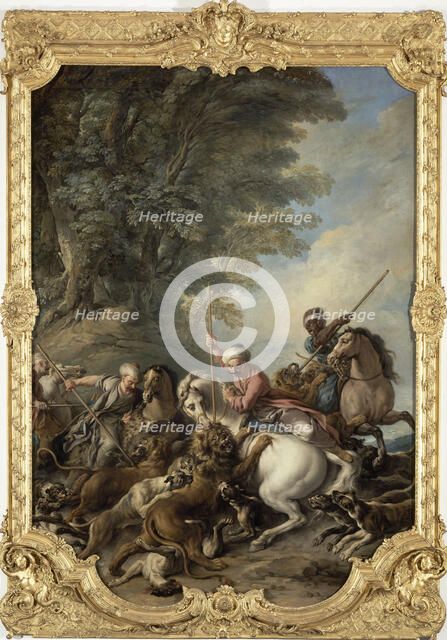 The Lion Hunt, 1735. Creator: Troy, Jean-François de (1679-1752).