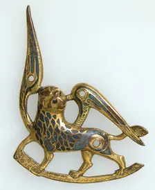 The Lion of Saint Mark (one of two appliqués from a book cover), French, ca. 1200-1225. Creator: Unknown