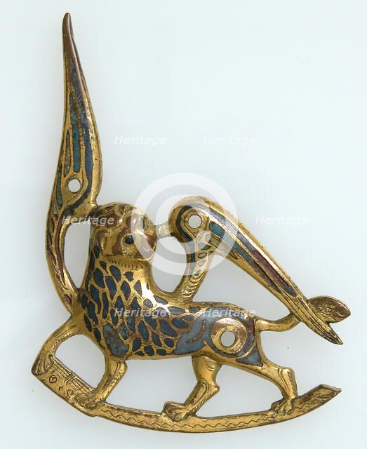 The Lion of Saint Mark (one of two appliqués from a book cover), French, ca. 1200-1225. Creator: Unknown.