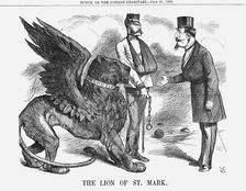 The Lion of St Mark 1866. Artist: John Tenniel