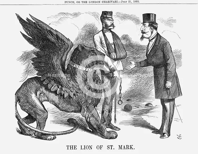 'The Lion of St Mark', 1866. Creator: John Tenniel.