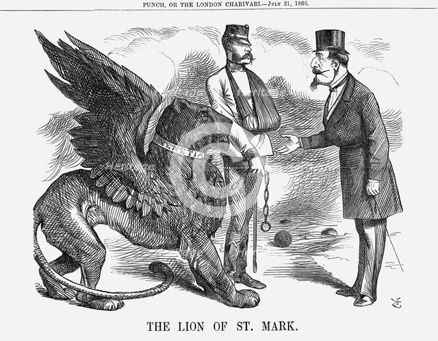'The Lion of St Mark', 1866. Creator: John Tenniel.