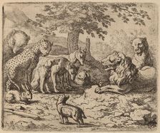 The Lion Seeks Advice, probably c. 1645/1656. Creator: Allart van Everdingen