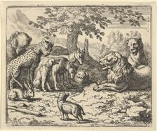 The Lion Takes the Advice of the Other Animals for Renard's Punishment, 1650-75. Creator: Allart van Everdingen