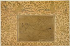 The Lion Tamer, Safavid dynasty (1501-1722), early 17th century. Creator: Sadiqi Beg