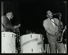 The Lionel Hampton Orchestra in concert at Colston Hall, Bristol, 1956. Creator: Denis Williams