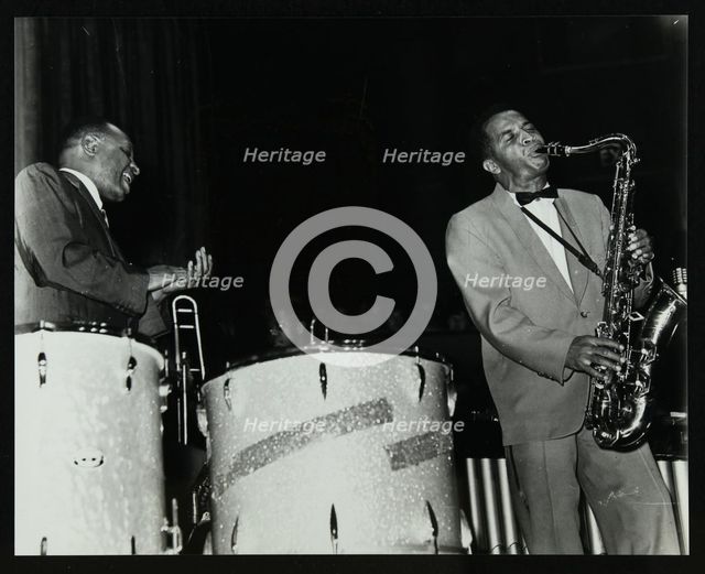 The Lionel Hampton Orchestra in concert at Colston Hall, Bristol, 1956. Creator: Denis Williams.