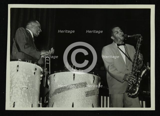 The Lionel Hampton Orchestra in concert at Colston Hall, Bristol, 1956. Creator: Denis Williams.