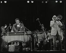 The Lionel Hampton Orchestra on stage at Knebworth, Hertfordshire, July 1982. Creator: Denis Williams