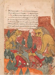 The Lioness Advises her Son, Folio from a Kalila wa Dimna, 18th century. Creator: Unknown