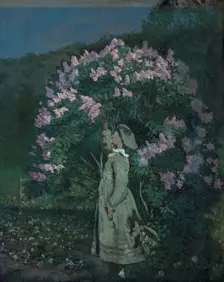The Lilac Bush, 1881. Creator: Olaf Isaachsen