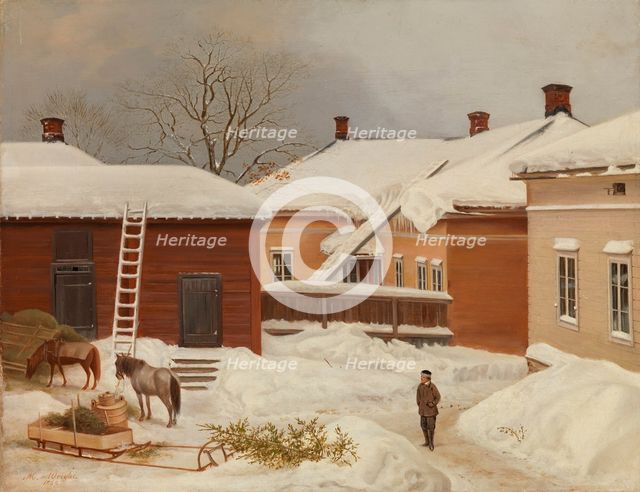 The Liljenstrand House in Winter, 1860. Creator: Magnus von Wright.