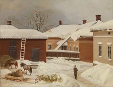 The Liljenstrand House in Winter, 1860. Creator: Magnus von Wright