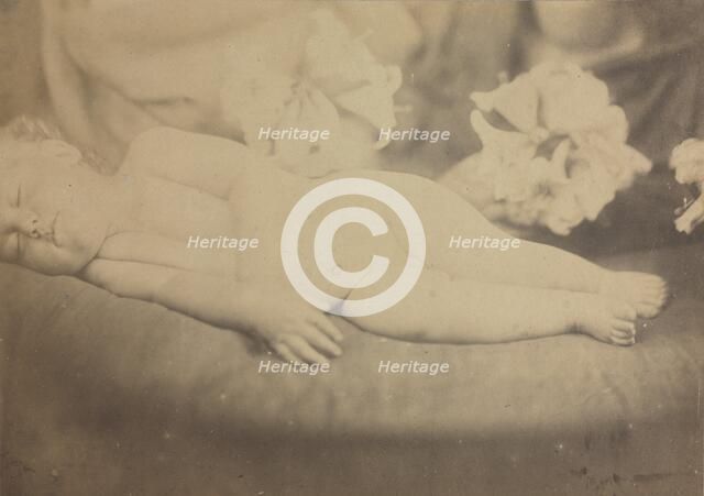 The Lily and the Lamb, c. 1865. Creator: Julia Margaret Cameron (British, 1815-1879).