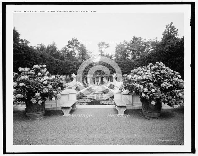 The Lily pond, Bellefontaine, home of Giraud Foster, Lenox, Mass., (c1908?). Creator: Unknown.