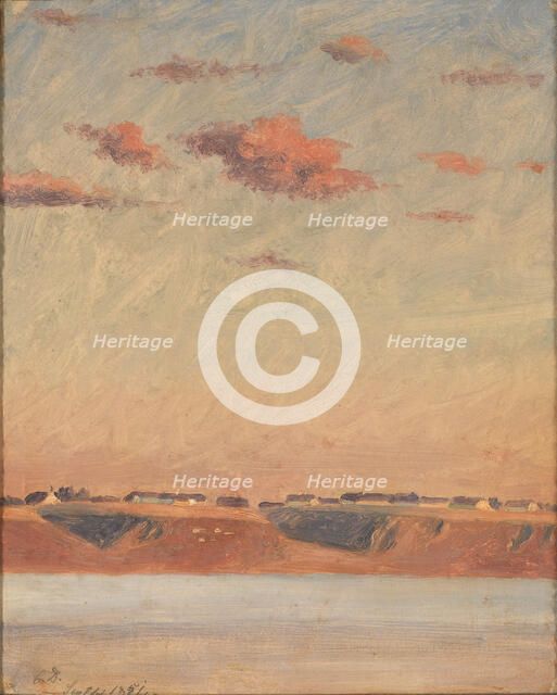 The Lim Fjord in Jutland. Study, 1851. Creator: Christen Dalsgaard.