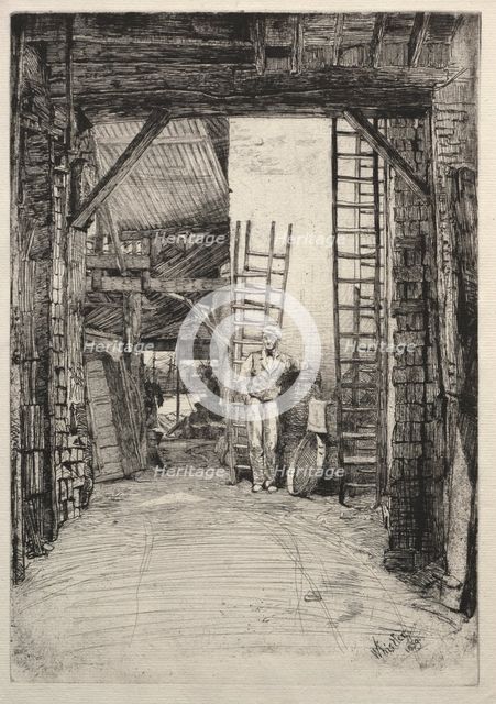 The Lime-burner, 1859. Creator: James McNeill Whistler (American, 1834-1903).