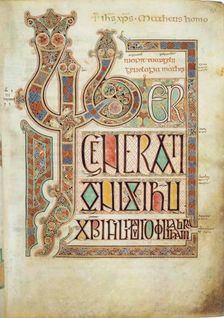 The Lindisfarne Gospels, 715-721. Creator: Eadfrith, (Bishop of Lindisfarne) (?-721)
