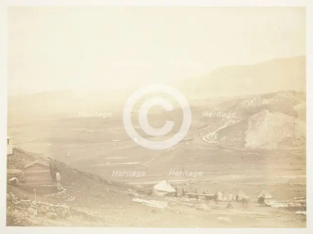 The Lines of Balaklava, 1855. Creator: Roger Fenton.