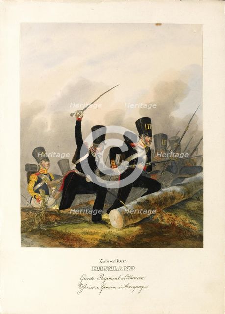 The Lithuanian Lifeguard Regiment, c.1838. Artist: Eckert, Heinrich Ambros (1807-1840)