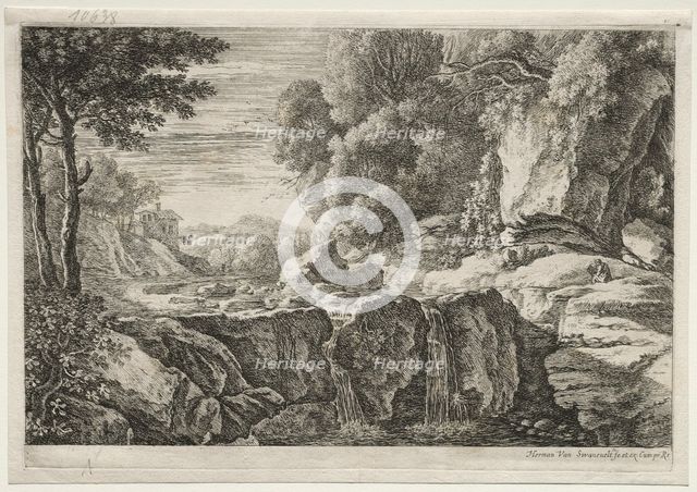 The Little Warterfall. Creator: Herman van Swanevelt (Dutch, c. 1600-1655).