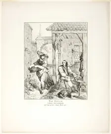 The Little Witch, plate four from Zehn Blätter zu Hebels Alemannischen Gedichten, 1820. Creator: Sophie Reinhard
