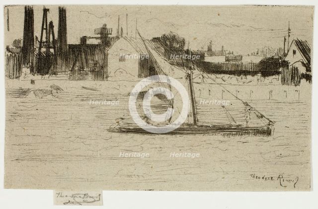 The Little Barge, Chelsea, 1888-89. Creator: Theodore Roussel.