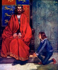 The little boy knelt before the King and stammered out the story 1120, (1905). Artist: A S Forrest