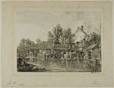 The Little Bridge Across the Isar, Paris, 1806. Creator: Johann Georg von Dillis
