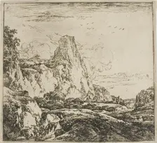 The Little Bridge near the Rock, from the series Set of Landscapes, n.d. Creator: Herman Naijwincx