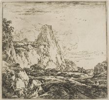 The Little Bridge near the Rock, from the series Set of Landscapes, n.d. Creator: Herman Naijwincx