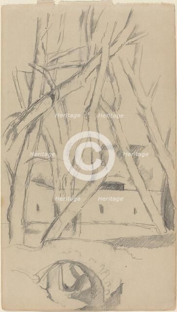 The Little Bridge [recto], c. 1880. Creator: Paul Cezanne.