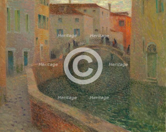 The little canal, gray evening, Venice, 1907. Creator: Le Sidaner, Henri (1862-1939).