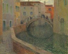 The little canal, gray evening, Venice, 1907. Creator: Le Sidaner, Henri (1862-1939)