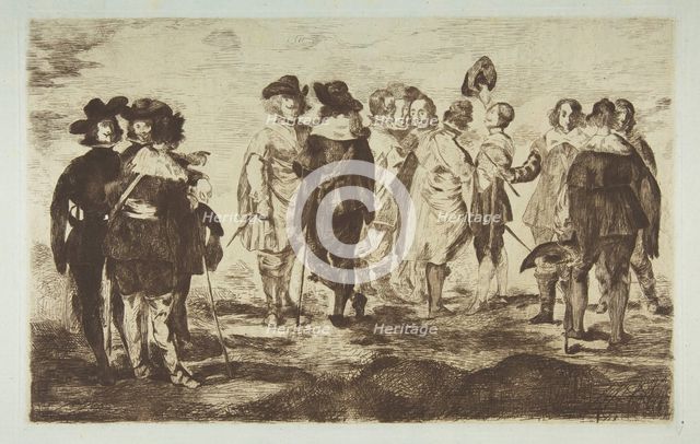 The Little Cavaliers, after "Velázquez", 1861-62. Creator: Edouard Manet.