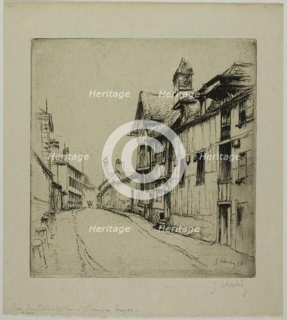 The Little Cloister Street, Troyes, 1896. Creator: Gustave Leheutre.