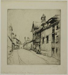 The Little Cloister Street, Troyes, 1896. Creator: Gustave Leheutre