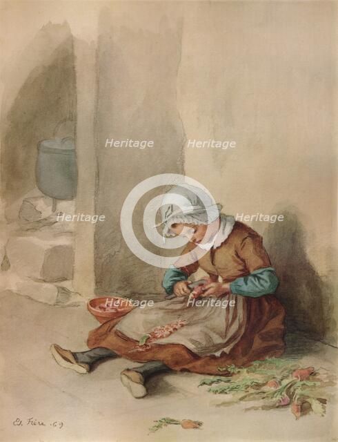 'The Little Domestic', 1869, (1938). Artist: Pierre Edouard Frere.